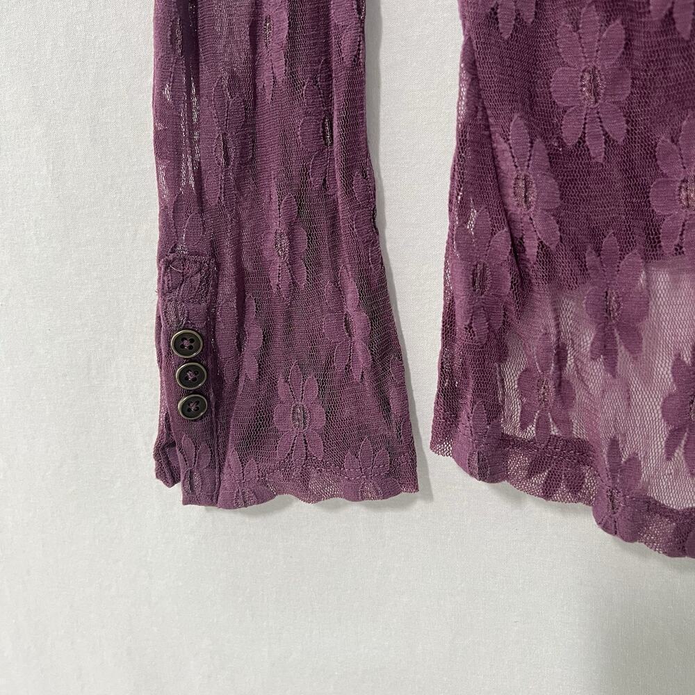 Free People Eggplant Purple Lace Tunic Top Size XL Festival Y2K Style - Picture 5 of 14